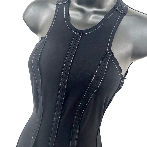 Divina Pele Rayon Frayed Dress Open Back Detachable Embellished Rhinestone Charm - Picture 8 of 11